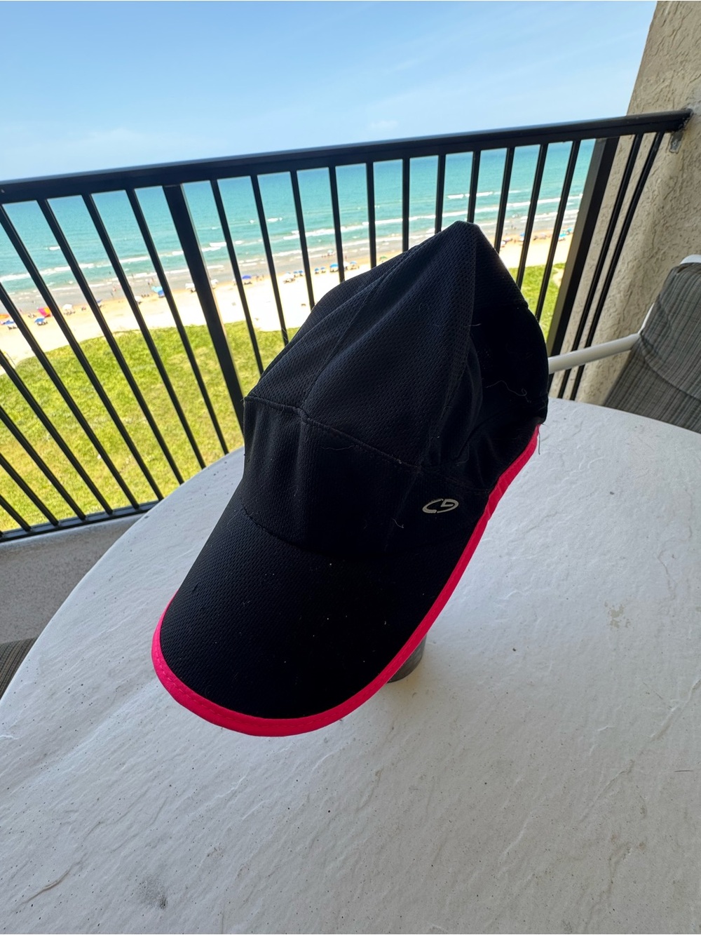 Champion, Black Hat with Bright Pink Trim